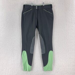 Dover Saddlery Gray Wellesley Knee-Patch Breech‎ Riding Pants Womens Size 30